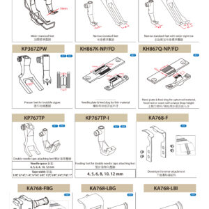 867/868 optional spare parts(presser foot,needle gauge,guiders,binders,etc)